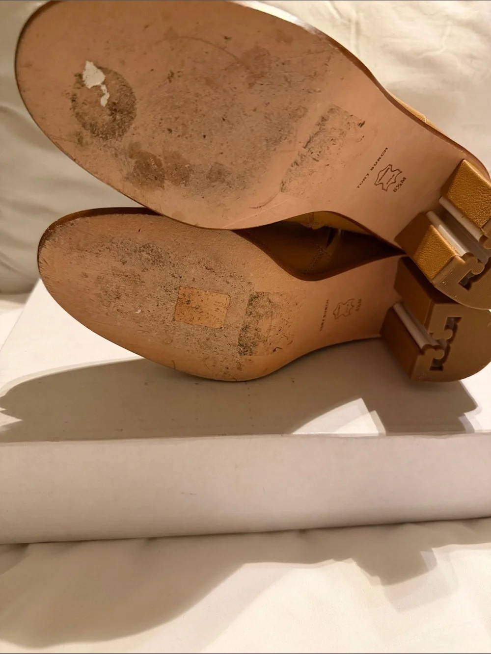 Tory Burch Cognac Leather Ankle Booties